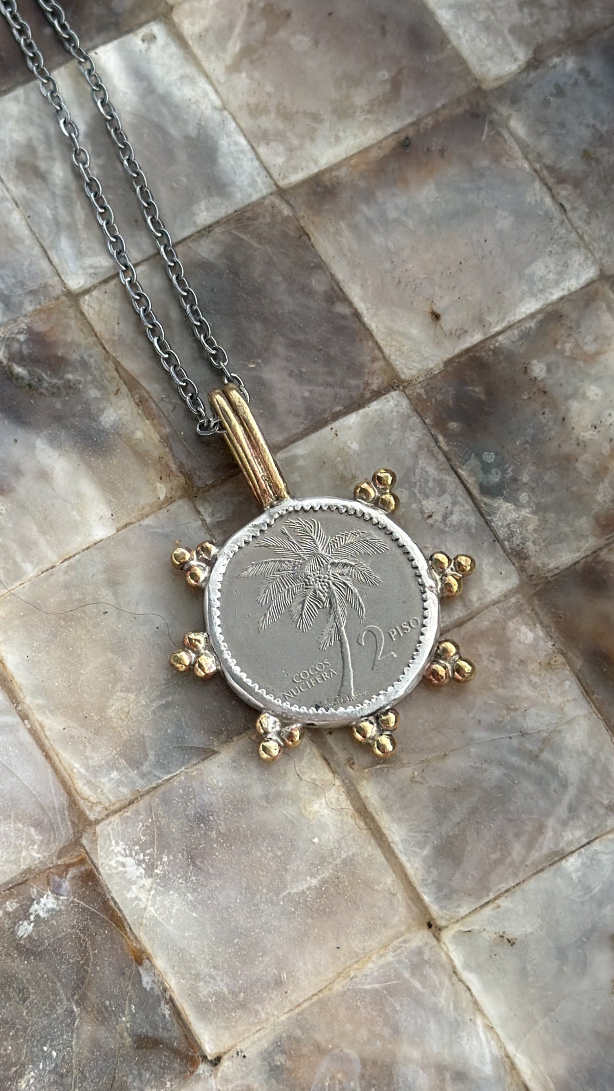 Philippines Coin Palm Pendant