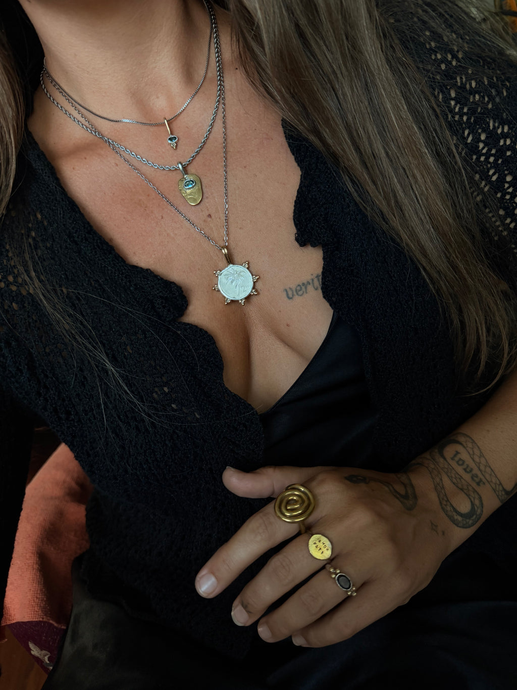 Philippines Coin Palm Pendant