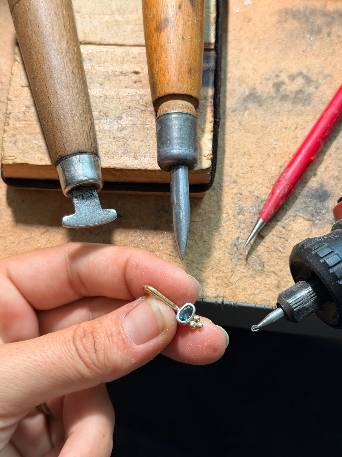 Baby Blue Topaz Charm