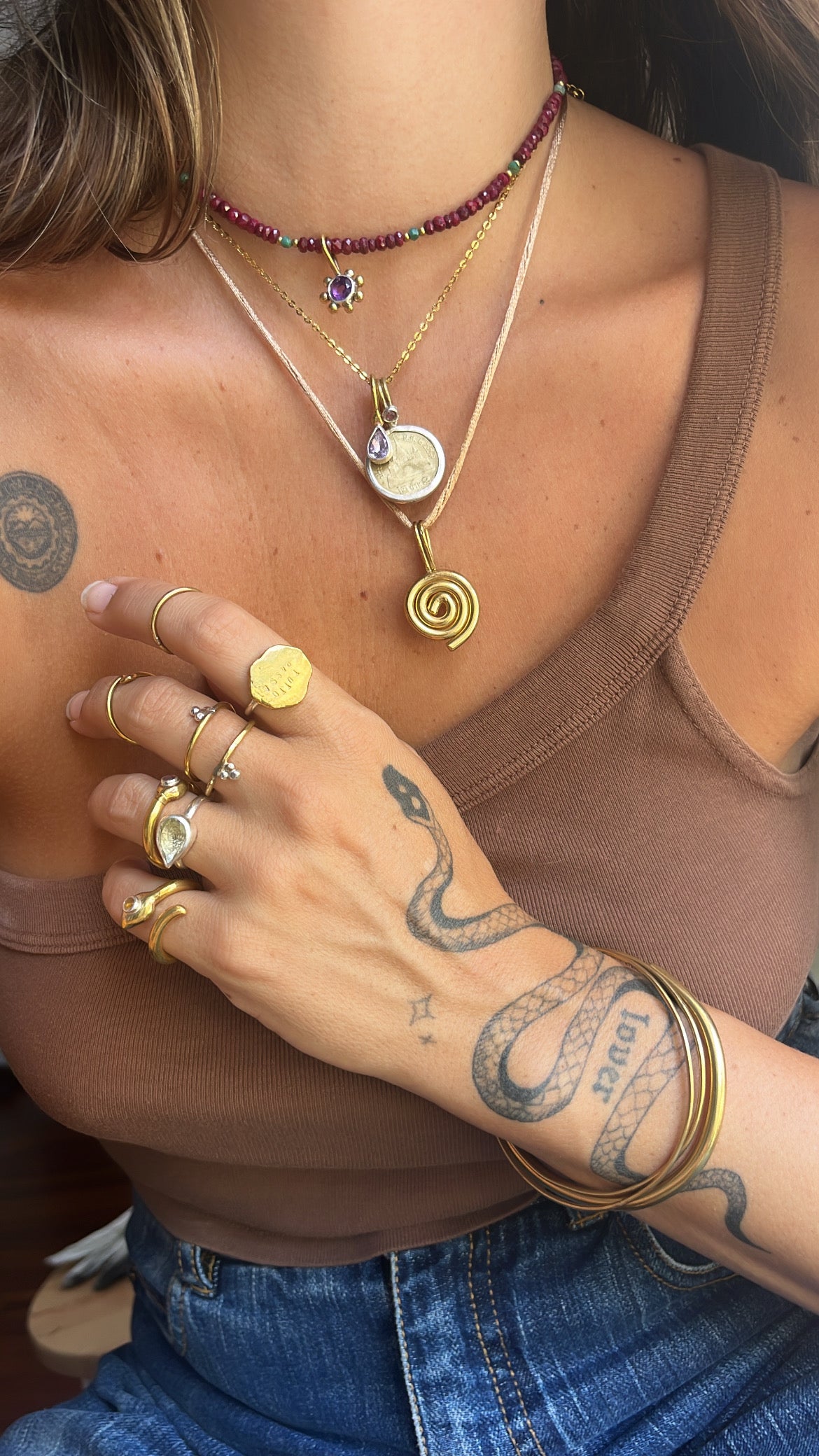 Portal Pendants in Brass