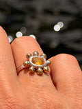 Citrine Blossom Ring Size 6