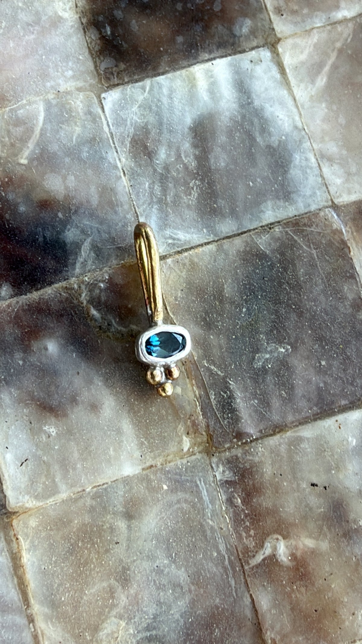 Baby Blue Topaz Charm
