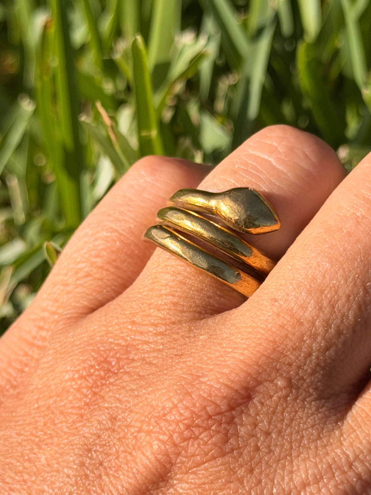 Brass Snake Ring Size 5.5