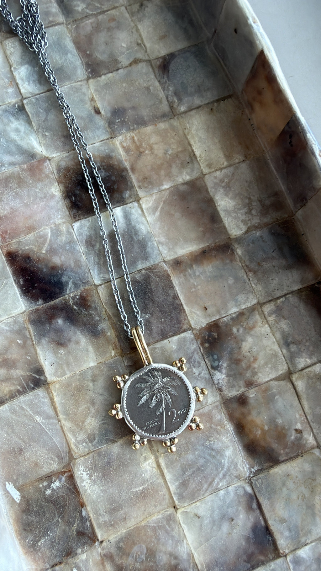 Philippines Coin Palm Pendant