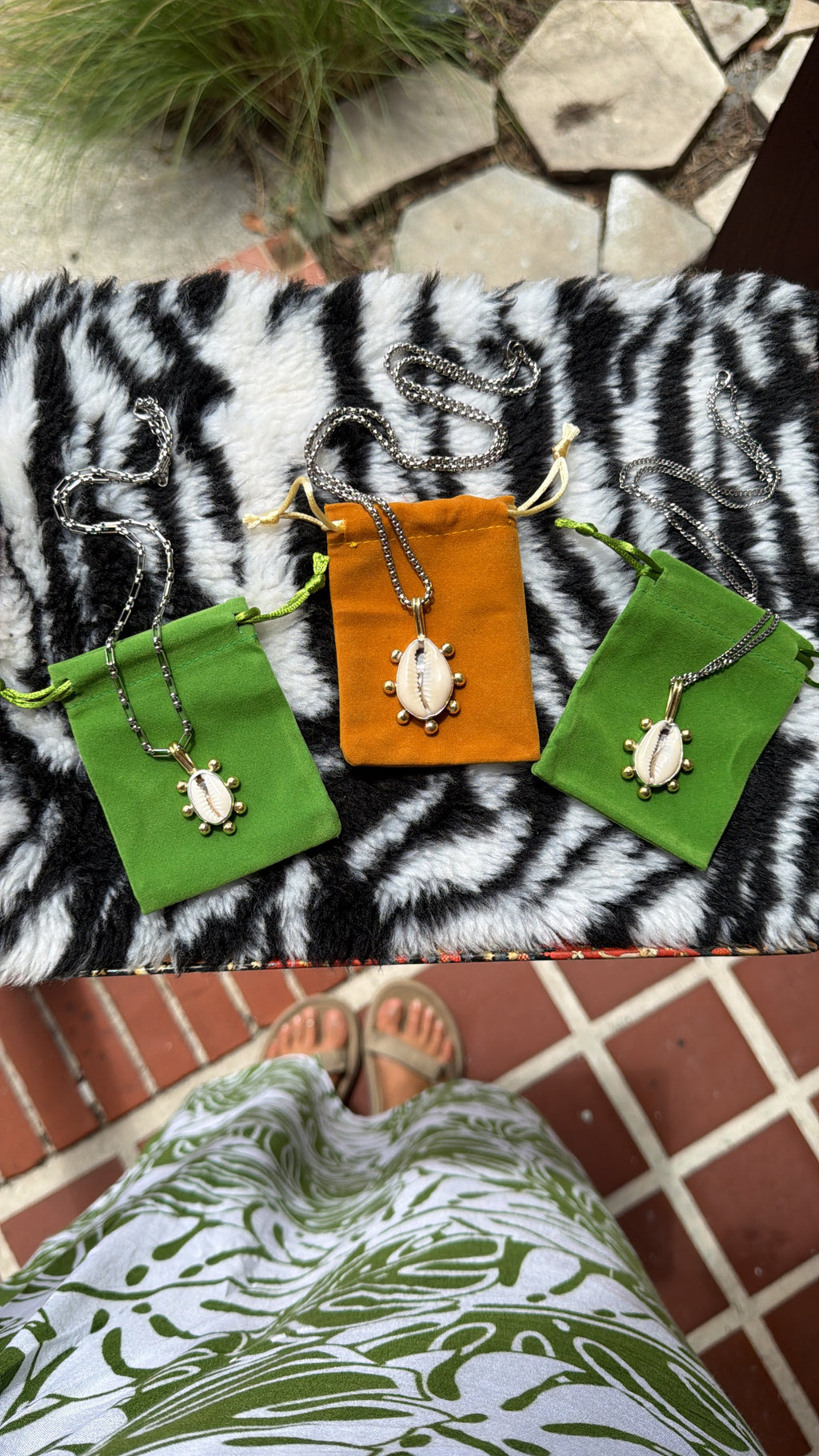 Cowrie Blossom Pendant