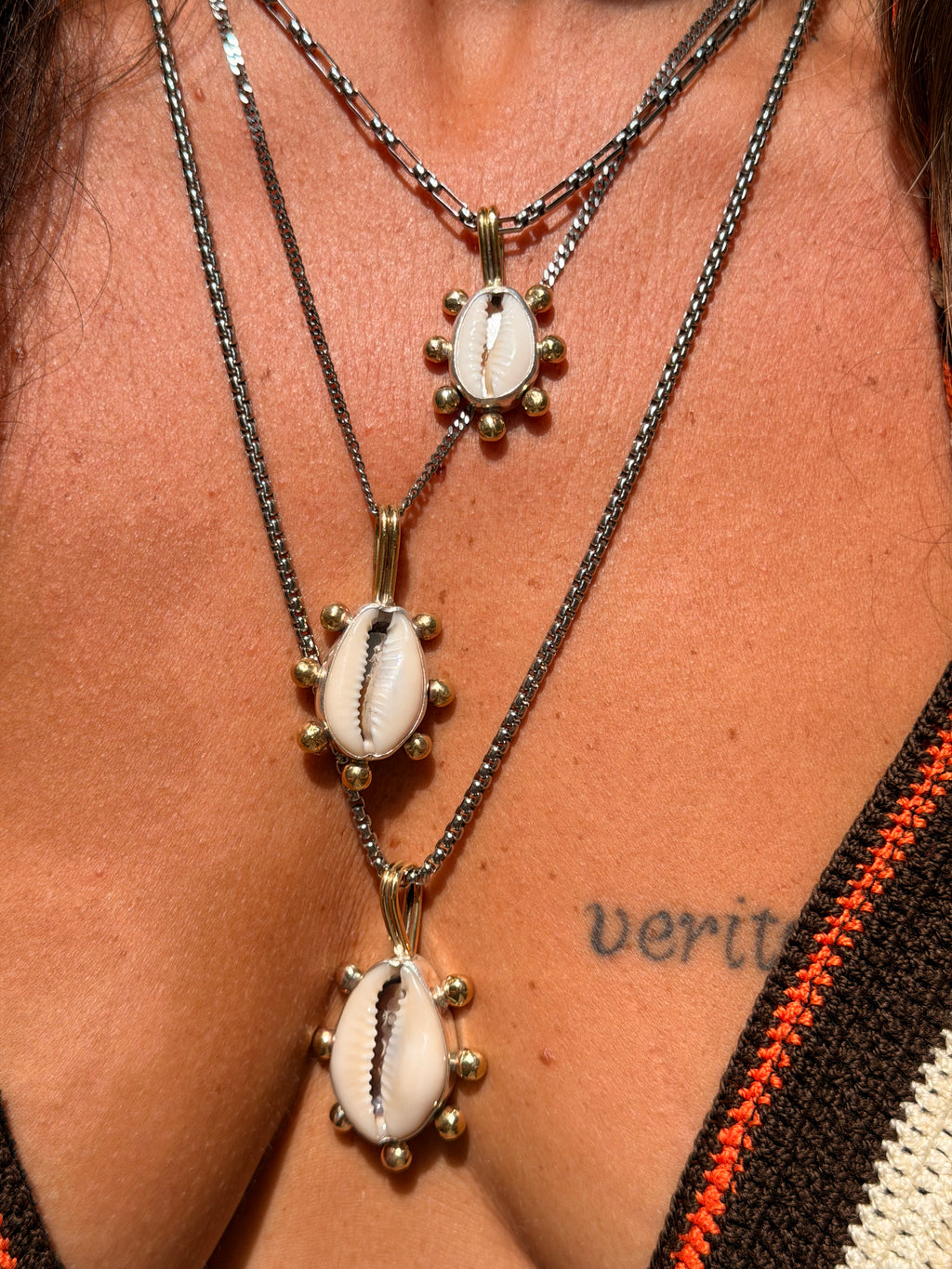 Cowrie Blossom Pendant