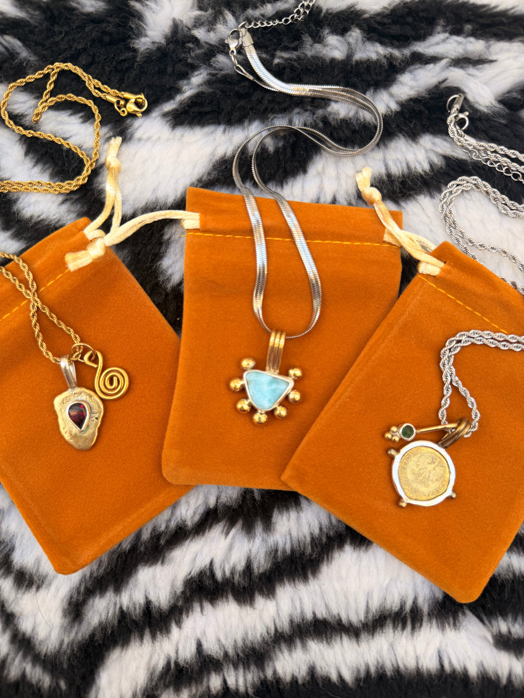 Stoned Shield Pendants