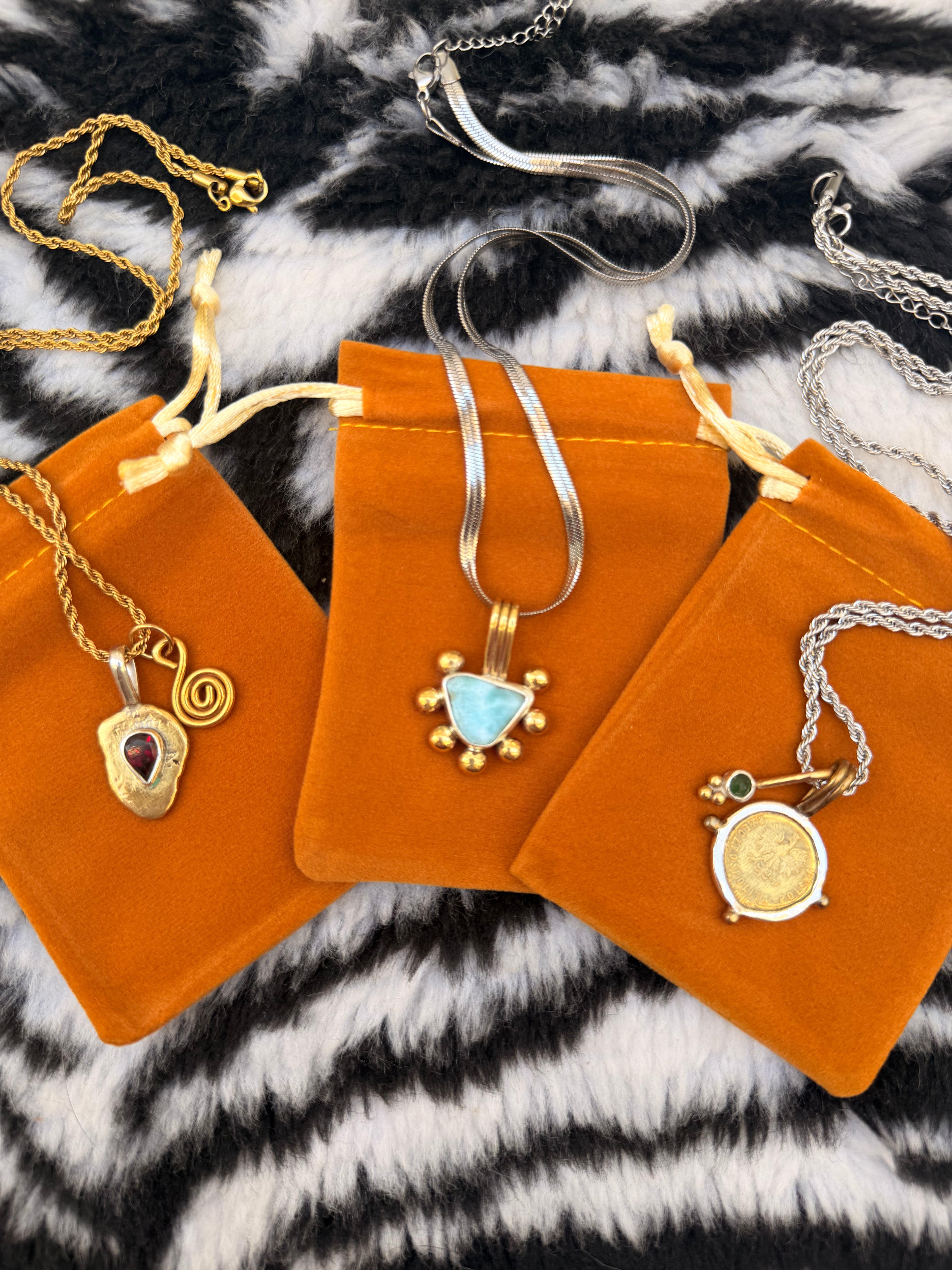 Stoned Shield Pendants