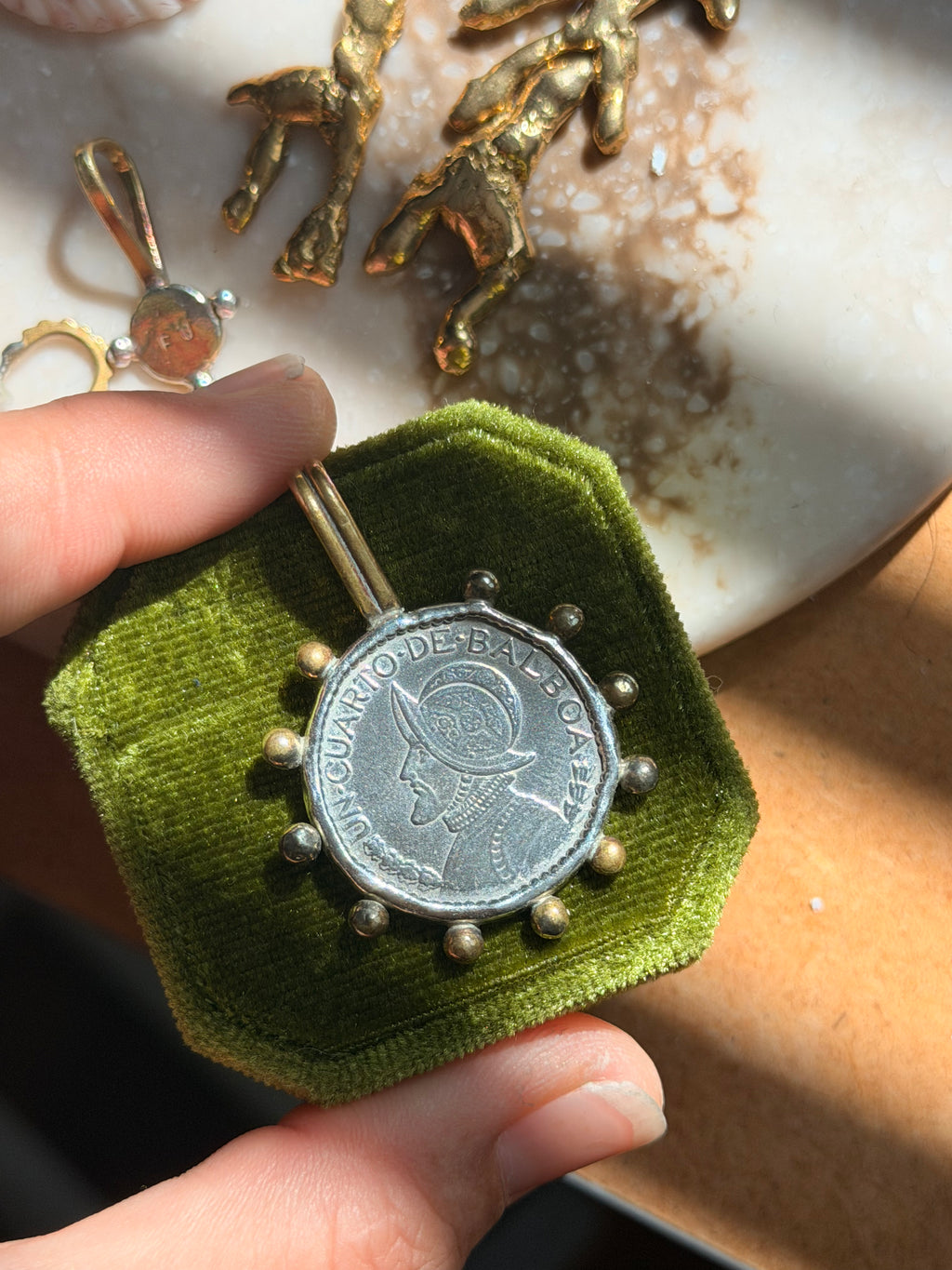 Panama Coin Blossom Pendant