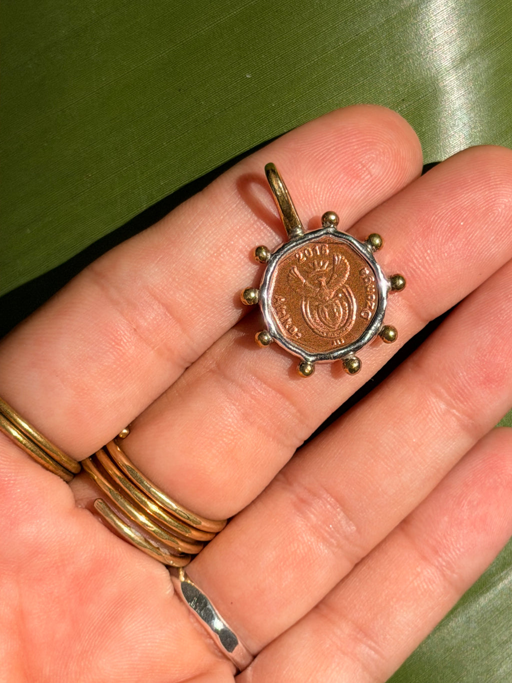 SA Coin Blossom Pendant