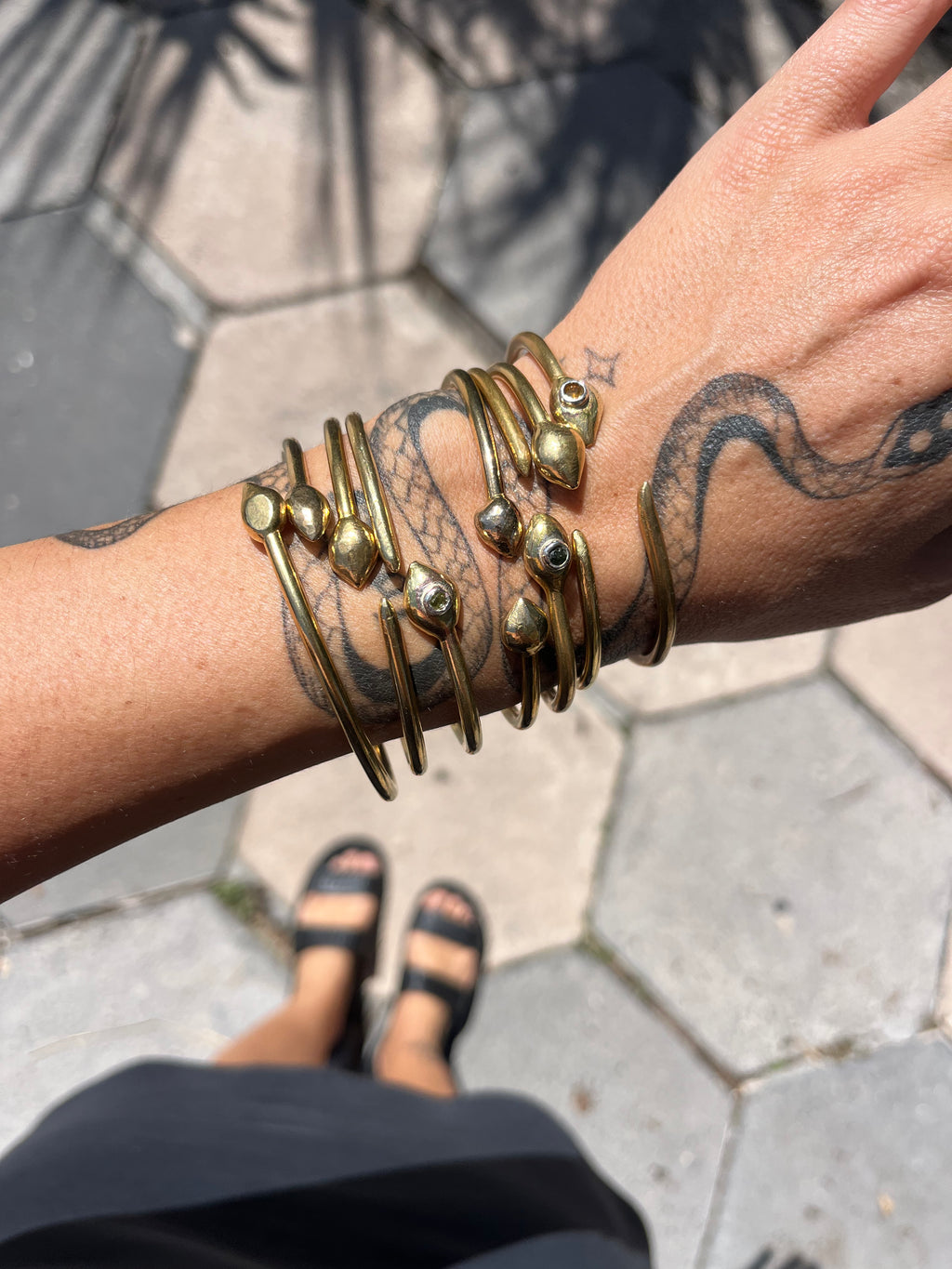 Stoned Snake Cuffs